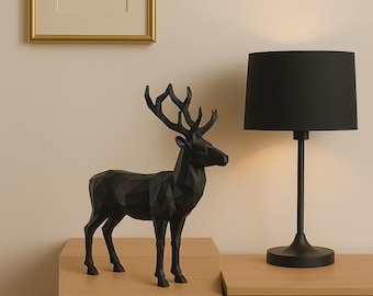 Minimalist Deer Figurine | Low Poly 3D Printed Decor