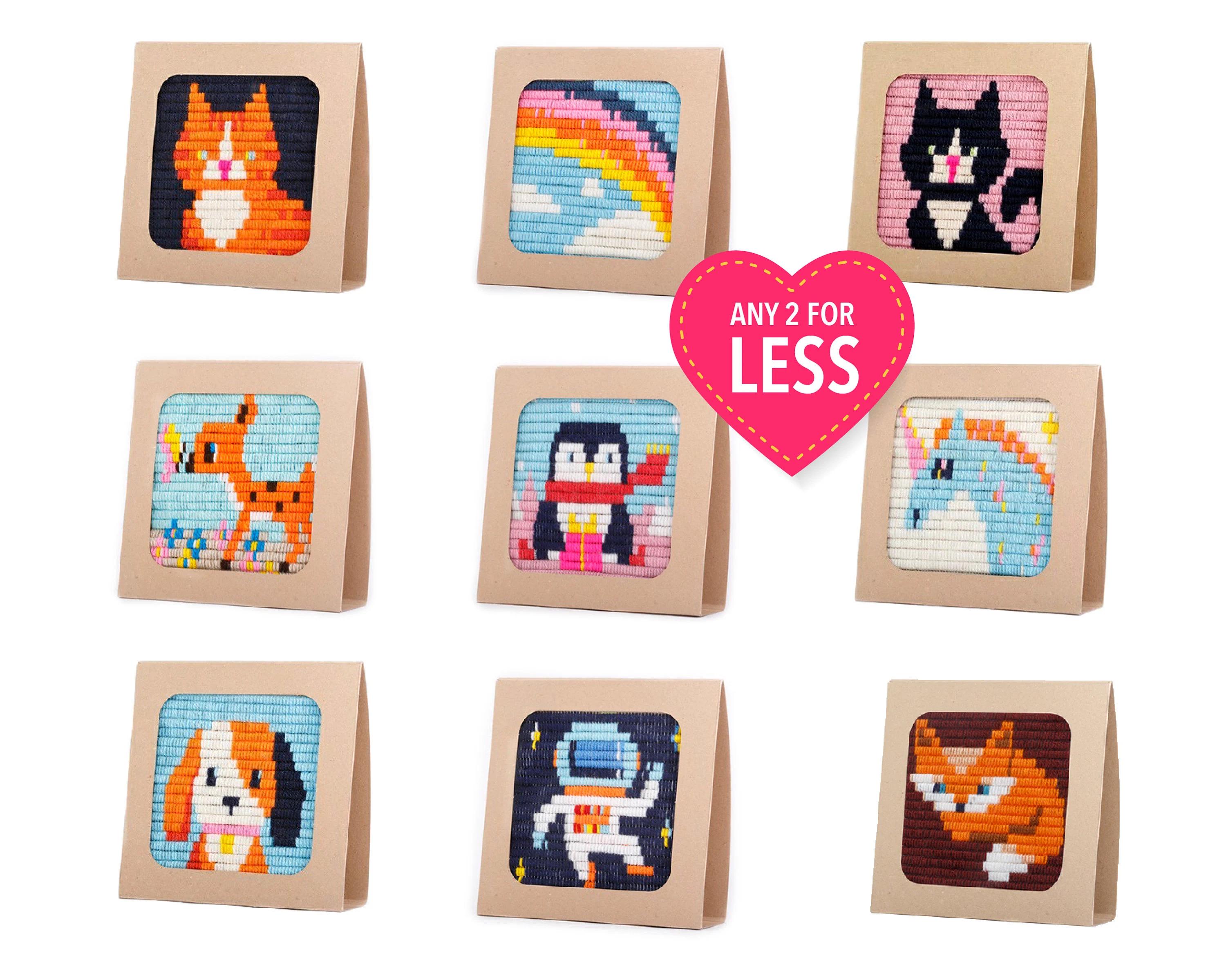 Easy Needlepoint Kits for Kids All-Inclusive Embroidery Kits Creative Rainy Day Activities for Children Get any 2 for Less!