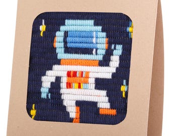 Beginner Needlepoint Kits for Kids DIY Embroidery Kit with Pre-Printed Canvas Educational Craft Kits Ignites Kids Creativity No Hoop Needed