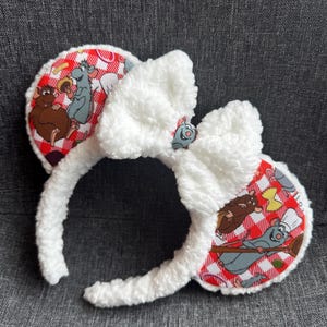 Chef Remy Ears White, Disney Ratatouille Mouse Ears, Food and Wine