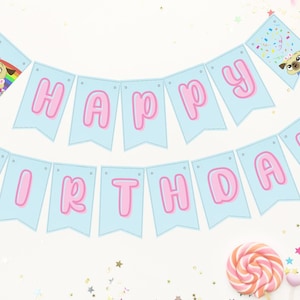 Chip and Potato Birthday Party Banner | Printable Template