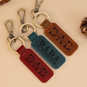 Personalized Dad Keychain, New Dad Gift, Custom Dad Keychain with Kids Names, Fathers Day Keychain, First Fathers Day, Gift for Dad, Fathers