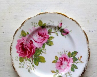 Vintage Royal Albert Bone China Plate, American Beauty Saucer, Made in England