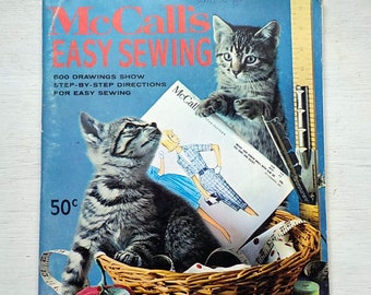 Vintage Sewing Instructional Magazine, McCall's Easy Sewing, 500 Drawings, 1964 Edition