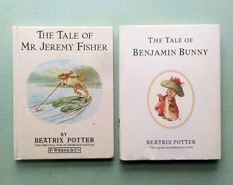 Two Vintage Beatrix Potter Childrens Story Books, Child Birthday Gift, Vintage Beatrix Potter,  by mailordervintage on etsy