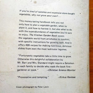 Vintage the Kitchen Garden Book, Harvesting Garden Vegetables, Seed to ...