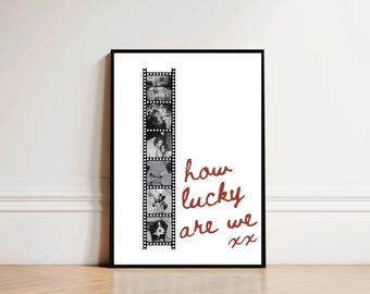 Personalized Photo Film Strip Print, Custom Photo Collage, Minimalist Art