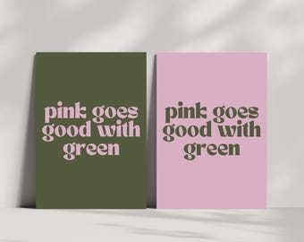 Wicked Inspired Besties Print Set: Pink Goes Good With Green (Digital)
