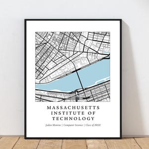 Carte des diplômes du MIT | Carte du MIT | Cadeau de fin d'études collégiales | Carte personnalisée de l'université | Cadeau de remise des diplômes personnalisé