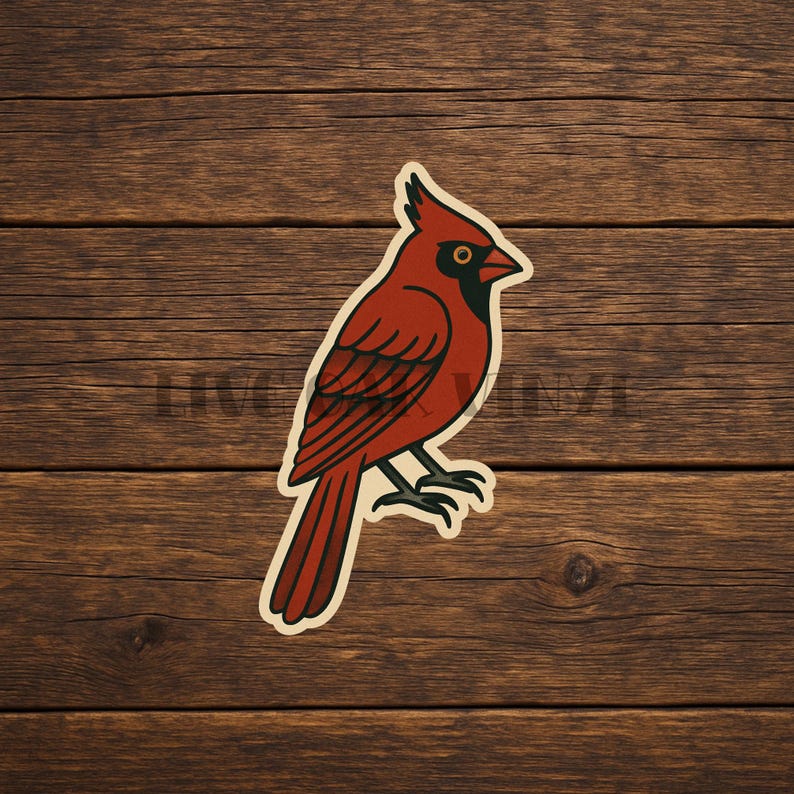 Cardinal American Traditional Tattoo Flash vinyl deal sticker. American Traditional Tattoo Vinyl Decal Sticker Bundle: Unique Designs