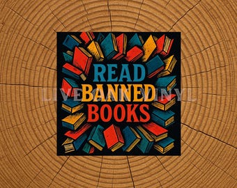 Read Banned Books vinyl decal sticker