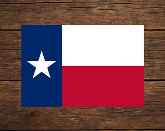 Texas Flag Vinyl Decal Lone Star Sticker (5" x 3.335")