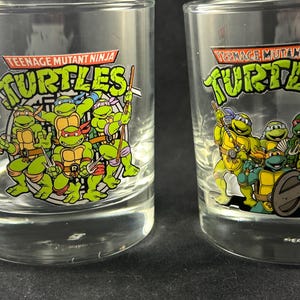 Pop Culture Whiskey Glass Set  of 2 - TMNT Themed