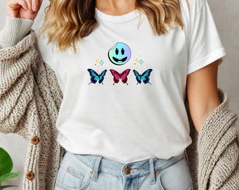 Butterfly Shirt, Butterfly T-Shirt, Gift for her, Butterfly Graphic Shirt, Butterfly Gift, Vintage Butterfly Shirt, Nature Lover Tee