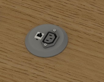 Adjustable Desk Cable Grommet for Keystone and Power Cable