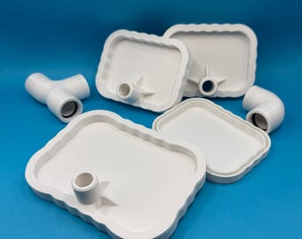 Hydroponic Downspout End Cap: 2x3, 3x4 Euramax/Amerimax Fittings