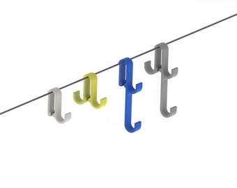 Flexible Towel Hook for Glass Shower Doors and Partitions (6...12 mm / 0.25...0.5in)