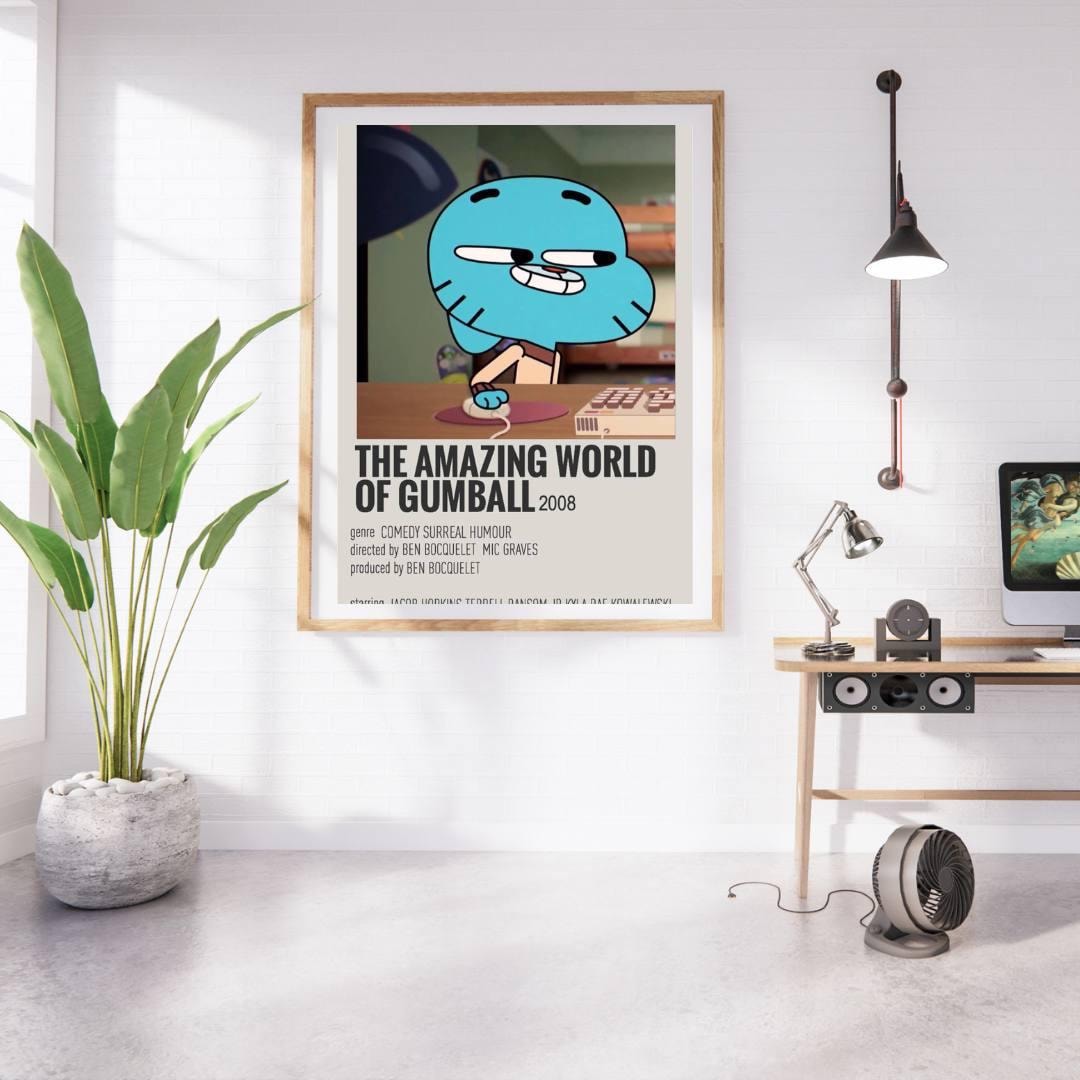 the-amazing-world-of-gumball-retro-movie-poster-print-retro-vintage