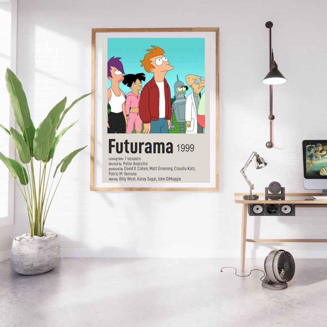 Futurama Retro Movie Poster Print | Retro Vintage Wall Art | Digital Movie Poster | Printable Wall Art |Digital Wall Art
