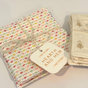 Quilted Fabric Coasters - Set of 4 Handmade Drink Mats image 2