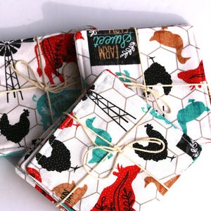 coasters made from farm fabric