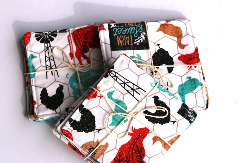 coasters made from farm fabric
