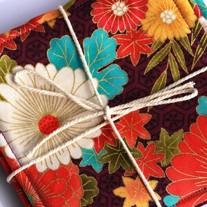 floral coaster wrapped with twine