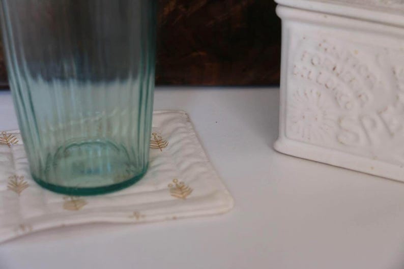 Quilted Fabric Coasters - Set of 4 Handmade Drink Mats image 3