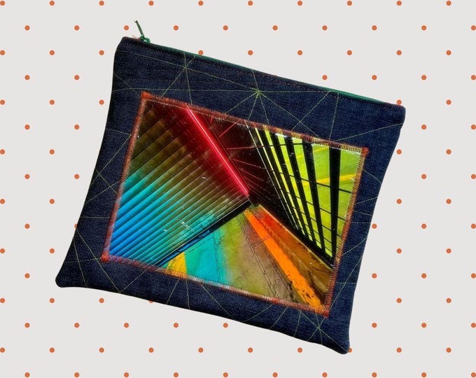Featured listing image: Technicolor Parking: Extra Large Zipper Pouch