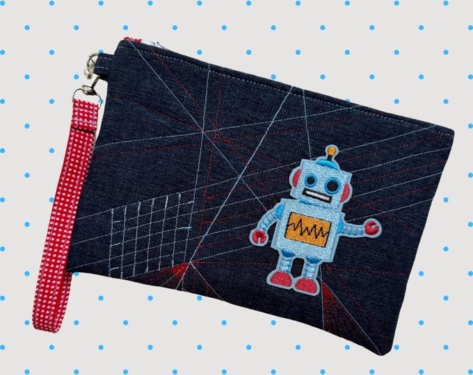 Featured listing image: Kitsch Robot: Medium Wristlet