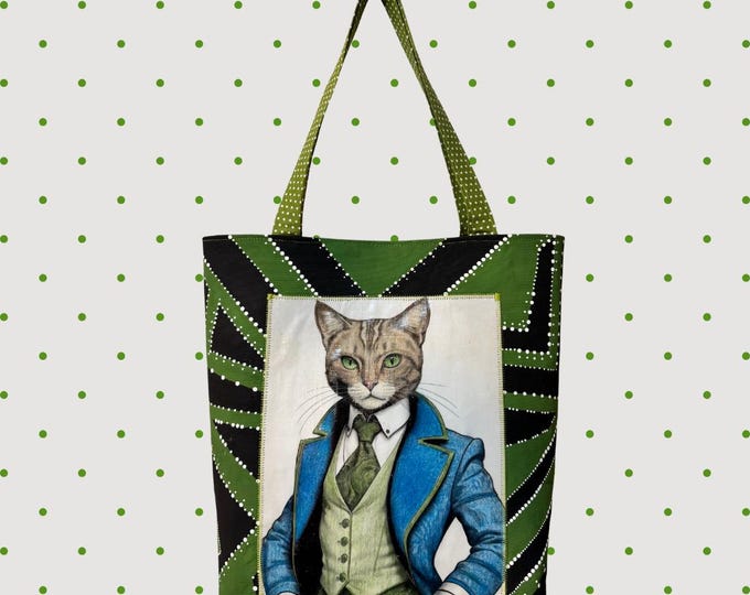 Featured listing image: Fashion Cat Tote/ Bespoke Kittah : Large