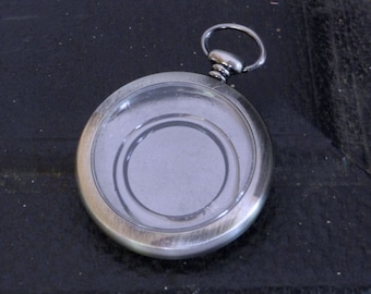 Pocketwatch Case, Antiqued Silver Watch Case, Empty Pocket Watch Body with Front NEW SUPPLY