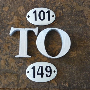 101-150 Vintage Enamel Number Porcelain Number Hotel Door Number Enamel Plaque Many Numbers Available | Authentic