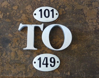 101-150 Vintage Enamel Number Porcelain Number Hotel Door Number Enamel Plaque Many Numbers Available | Authentic