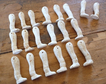 Antique Doll LEGS 147 | German Bisque | Jointed Torso Legs Shoes | Doll Body Parts | 147 part