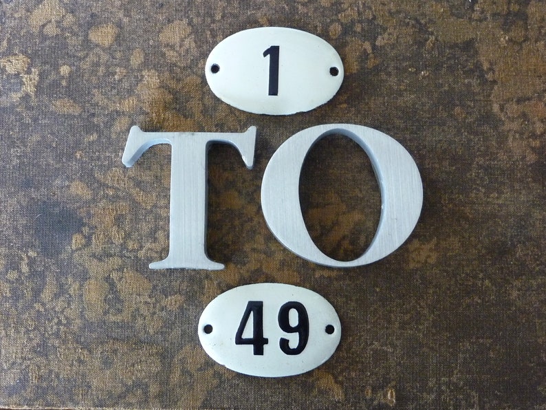 Vintage Enamel Number 1-49 Porcelain Number Hotel Door Number Enamel Plaque Porcelain Enamel Number Many Numbers Available Authentic 画像 2