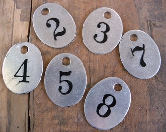 Number Tag | oval tag | metal numbered tag 4 8