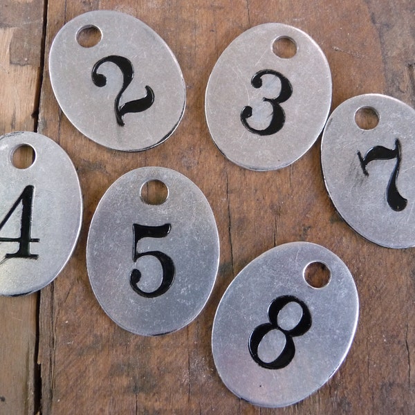 Number Tag | oval tag | metal numbered tag 4 8