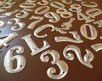 25 Vintage Metal Numbers 2-3-4-5-6-7-8-9-0