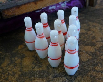 Vintage Bowling Pin Charms