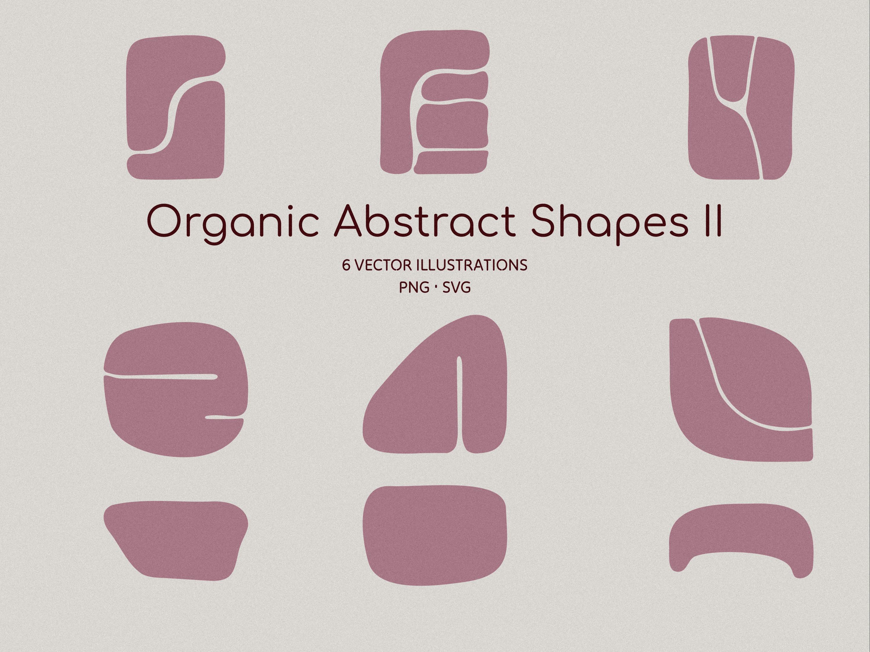 Organic Abstract Shapes: 9 Hand-drawn Modern Designs (SVG + PNG) - Etsy