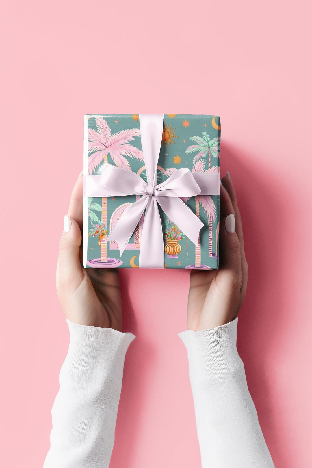 Palm Tree Destination Wrapping Paper gift Wrap, Birthday, Holiday, All ...