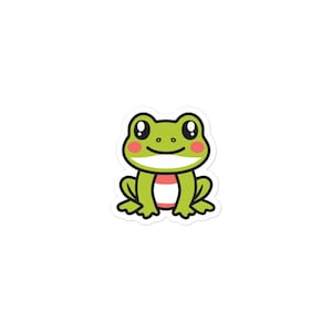 Blasenfreier Frosch-Aufkleber, niedlicher minimalistischer Frosch-Aufkleber, Tieraufkleber, Geschenke für ihn, Geschenke für sie, Briefpapier, Scrapbooking