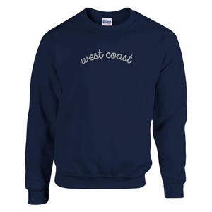 Felpa girocollo classica West Coast ricamata, unisex