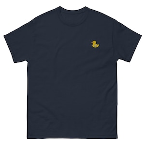 Embroidered Duck Shirt, Cute Minimal Duck Tee, Duck Embroidery, Gender-Neutral T-Shirt, Gift for Animal Lovers, Gifts for Him, Gifts for Her