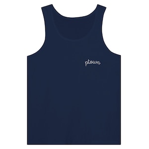 Provincetown "Ptown" Embroidered Tank Top, Gender-Neutral, Embroidered Apparel, Coastal Gifts, Gifts for Him, Gifts for Her, Summer Wear