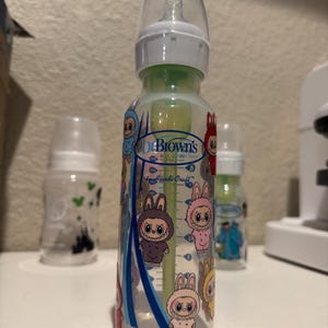 Biberón personalizado Labubu Dr Brown l Regalo para baby shower l Kawaii l Regalo lindo para bebé l Moderno l Popmart l Maternidad