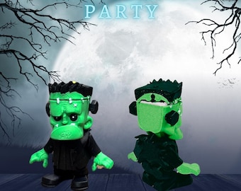 Frankenstein Halloween Figurine: Spooky Monster Toy & Keychain