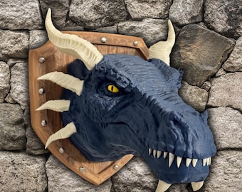 Trofeo del Dragón Occidental / Decoración de Fantasía / Trofeo Coleccionable Único / Impresión 3D / Regalo para el Día del Padre