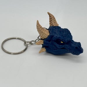 Dragon Head 3D Printed Keychain – Fantasy Dragon Keyring, Mythical Creature Gift, Unique Dragon Lover Accessory, Cool Keychain